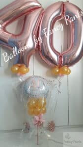 Large Rose Gold Foil Numbers party decorations