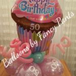Air Filled 50th Birthday Table top party balloons