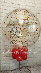 Confetti Christmas Seasonal Bubble Balloon