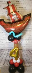 Pirate party pillar for children's party