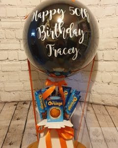 Personalised balloons with terrys chocolate orange