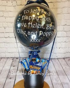 Personalised balloon with terrys chocolate orange