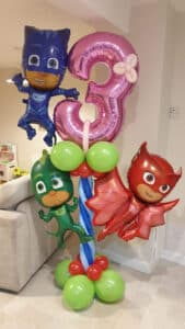 PJ Masks 7ft Pole Display for children's party balloons