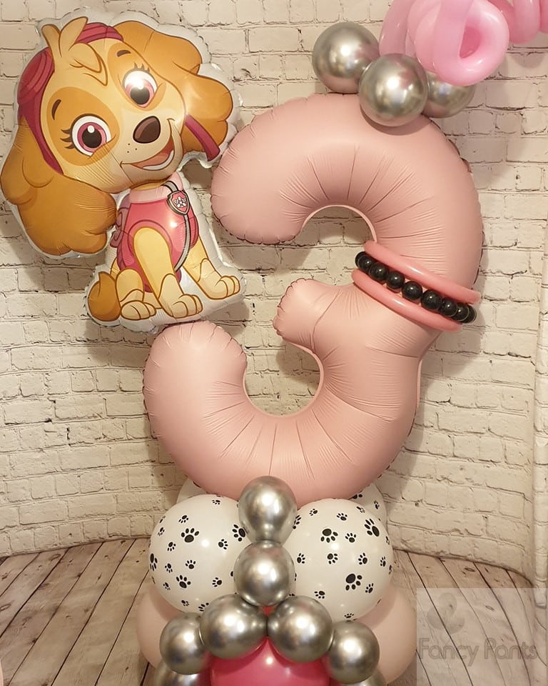 Paw Patrol character number stack balloons