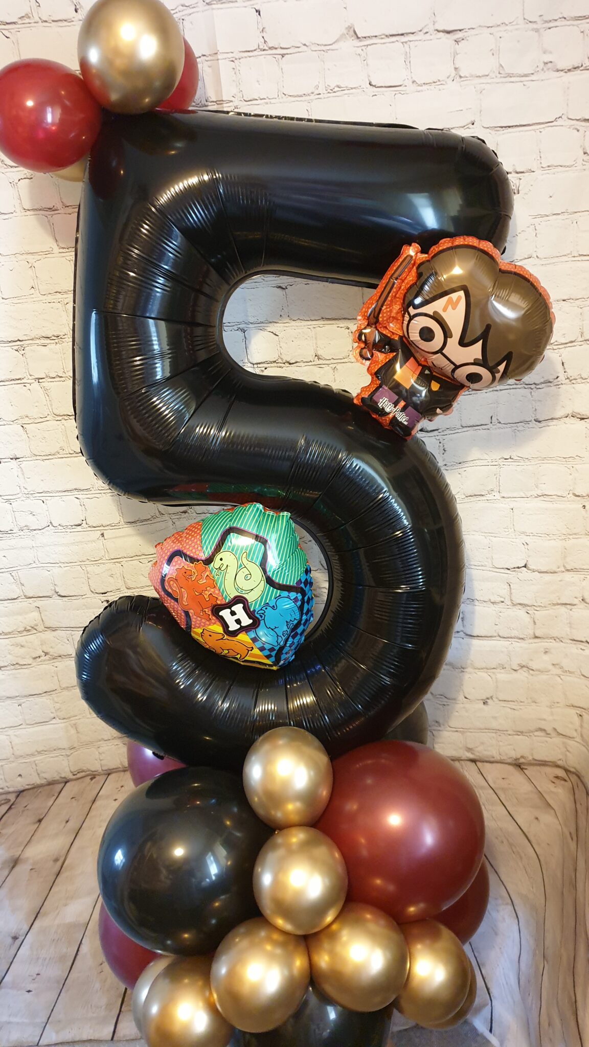 Age 5 Harry Potter Character number stack balloons